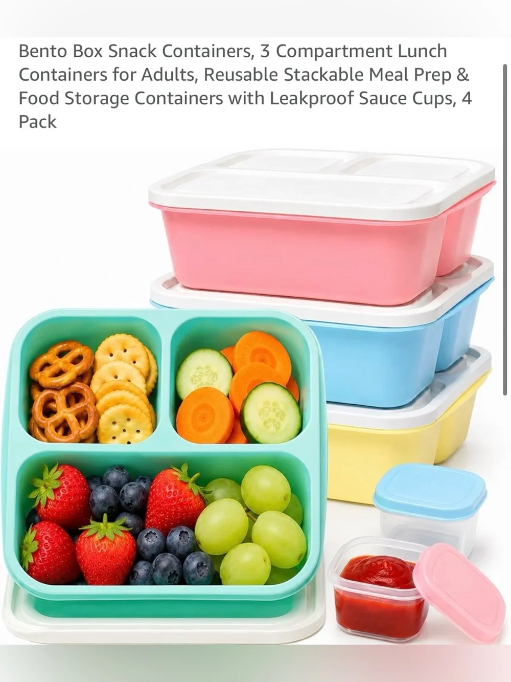 Reserved Bento Snack Container Set of 4 Back To School New In Box